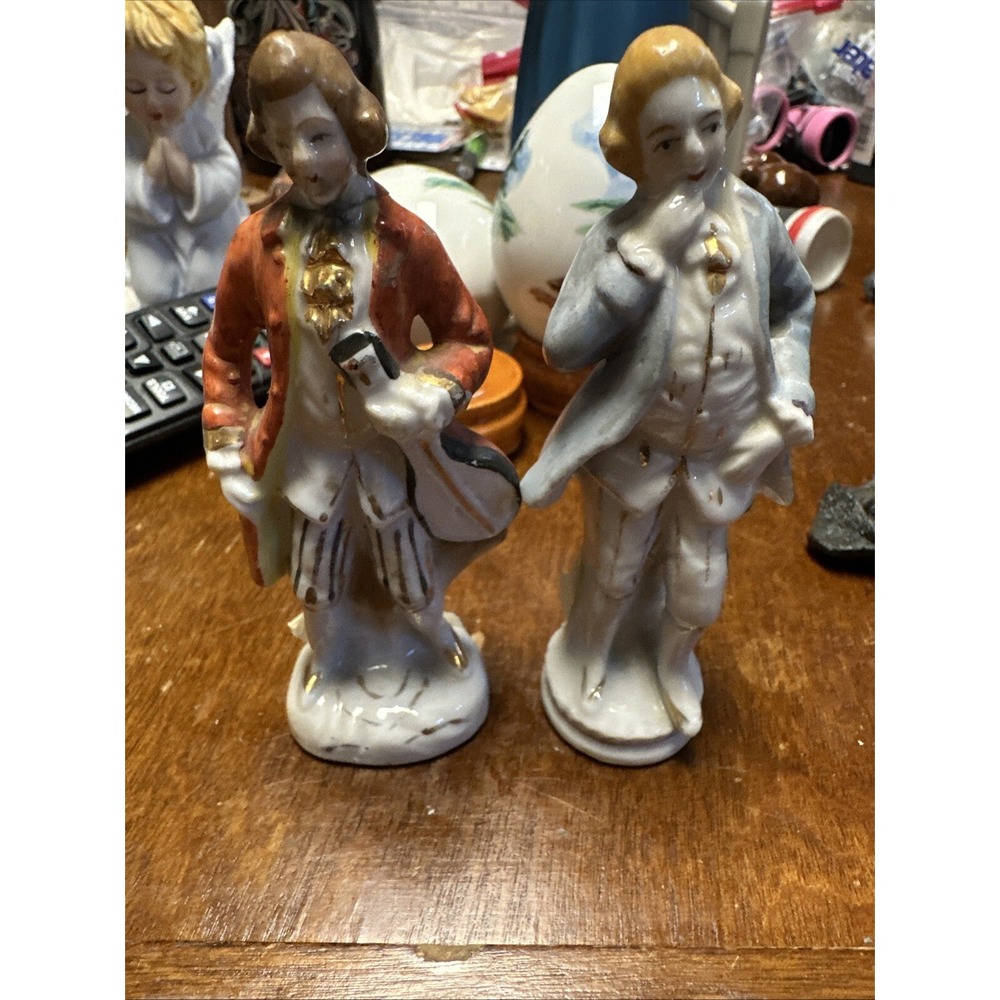 Occupied Japan figurines set up‎ two